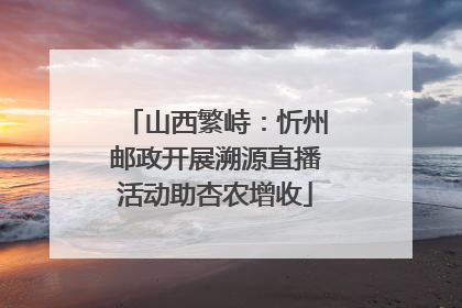 山西繁峙：忻州邮政开展溯源直播活动助杏农增收